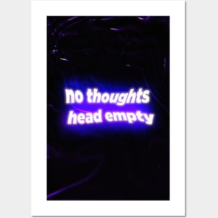 No Thoughts Head Empty Meme Aesthetic Posters and Art